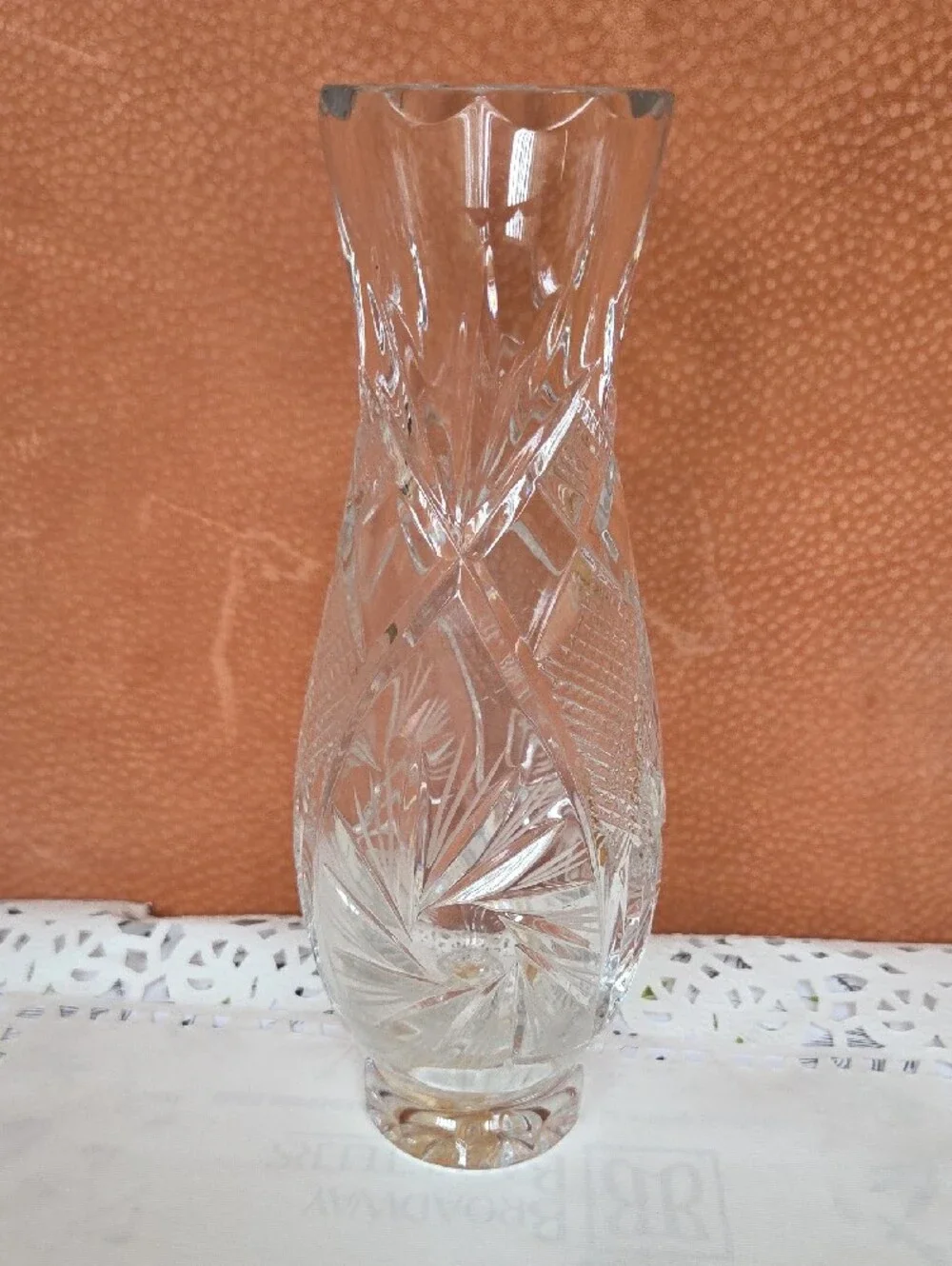 Classic Clear Cut Crystal Vase and Bowl Set - Clear Glass Home Accent